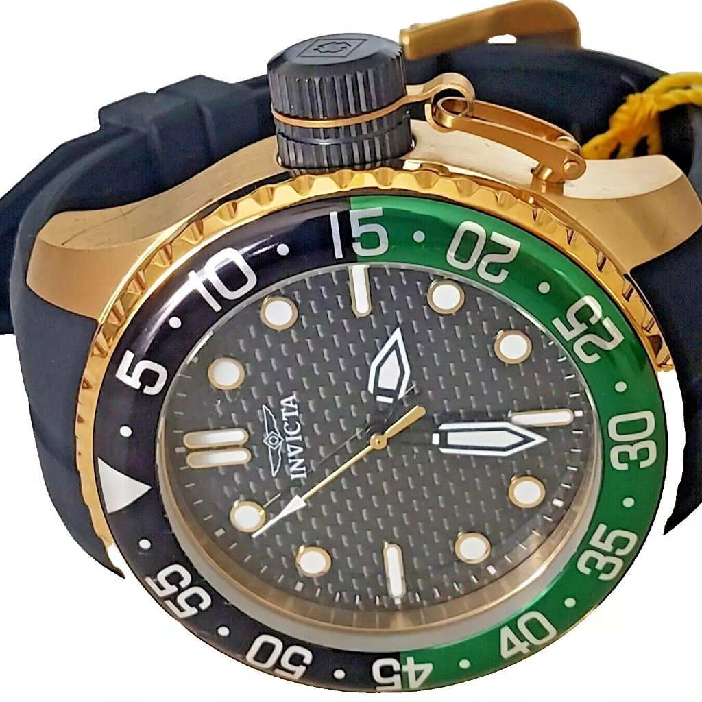 495 Msrp Invicta Pro Diver Black Dial Sprite Bezel Mens Watch No Box  Paper